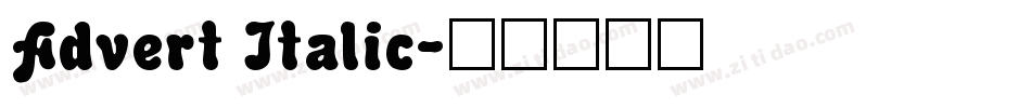 Advert Italic字体转换